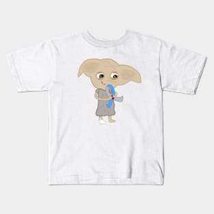 Cute Elf with Diabetes Awareness Ribbon Kids T-Shirt